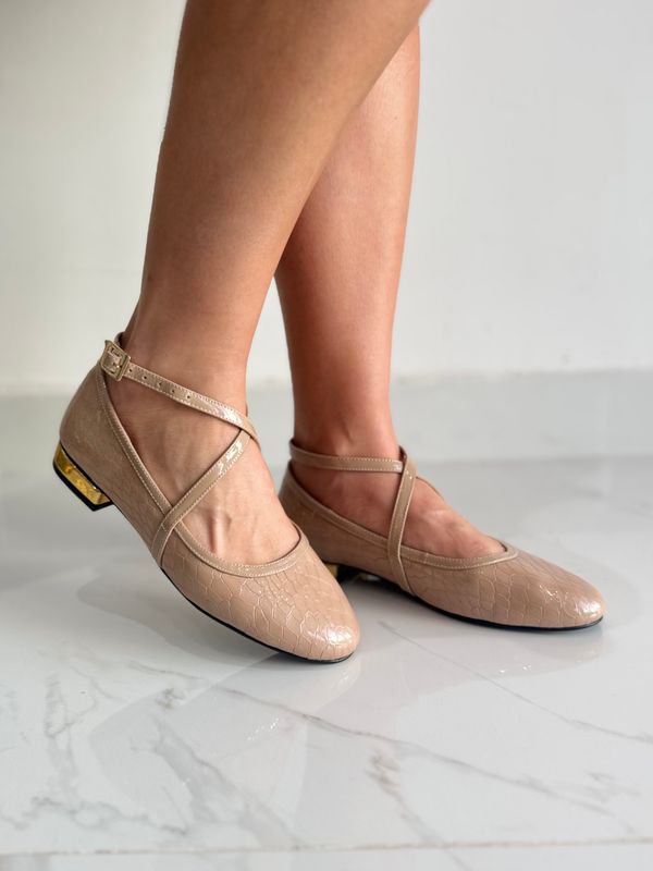 Nude Exclusive Ballerinas 100% Leather