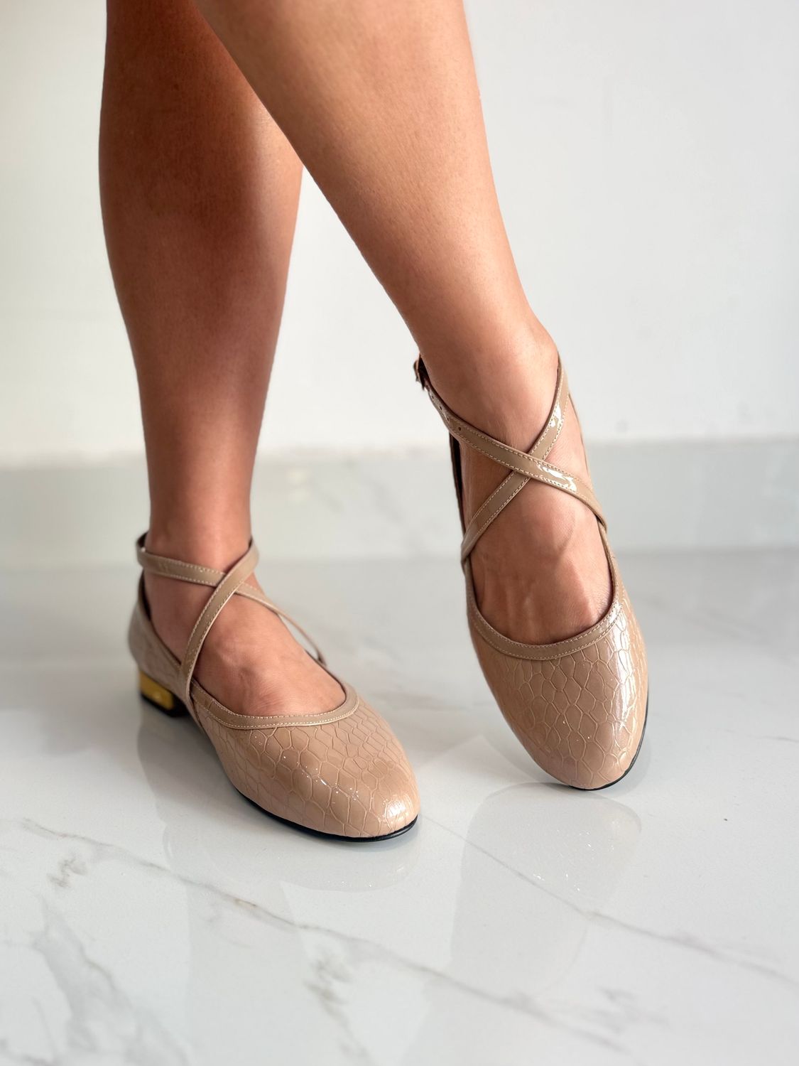 Nude Exclusive Ballerinas 100% Leather