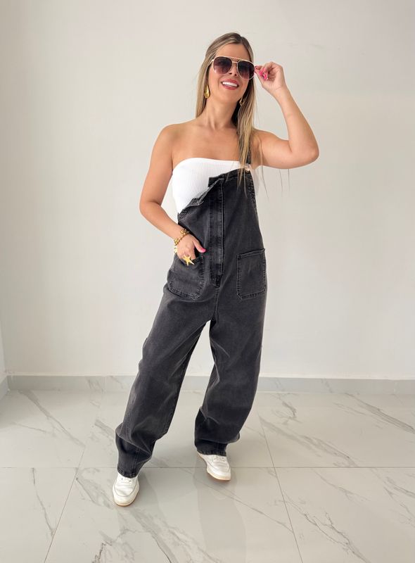 Black Denim Overall