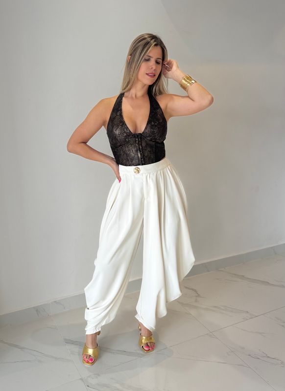 Bone White Aladdin Pant