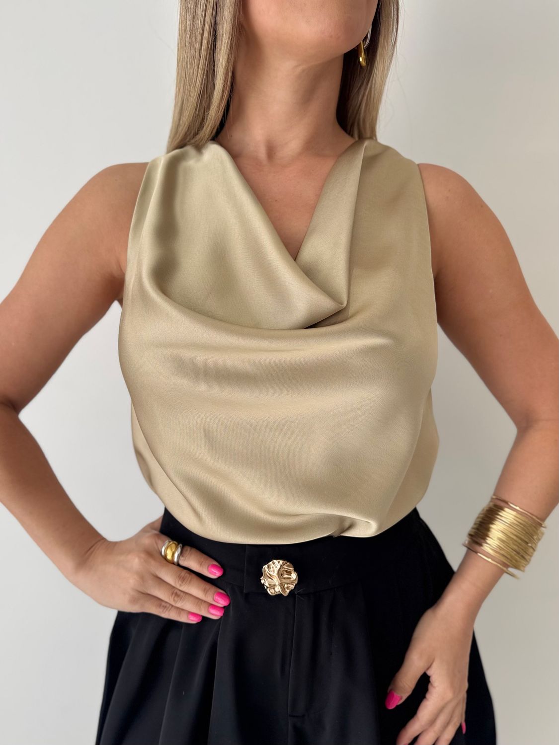 Champagne Elegant Blouse