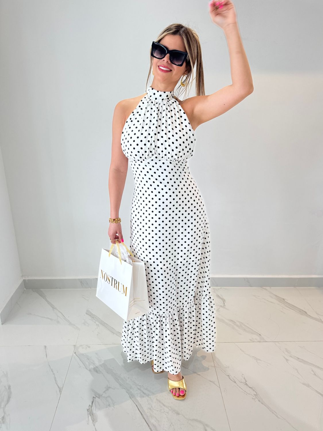 Elegant Polka Dots Dress