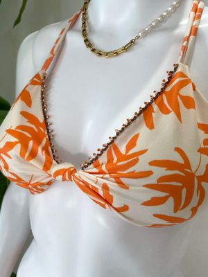 Orange Tropi Printed Bikini