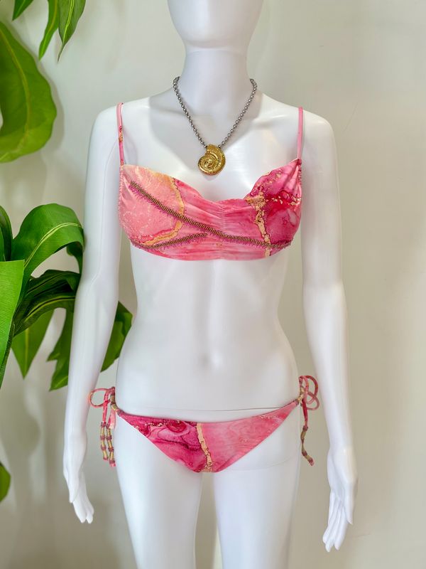 Pink Printed Bikini