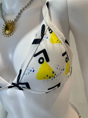 White &amp; Yellow Bikini