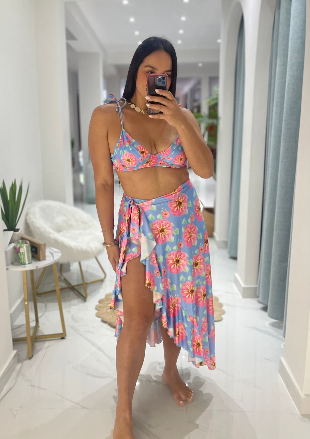 Spring Flowers Cover Up Skirt