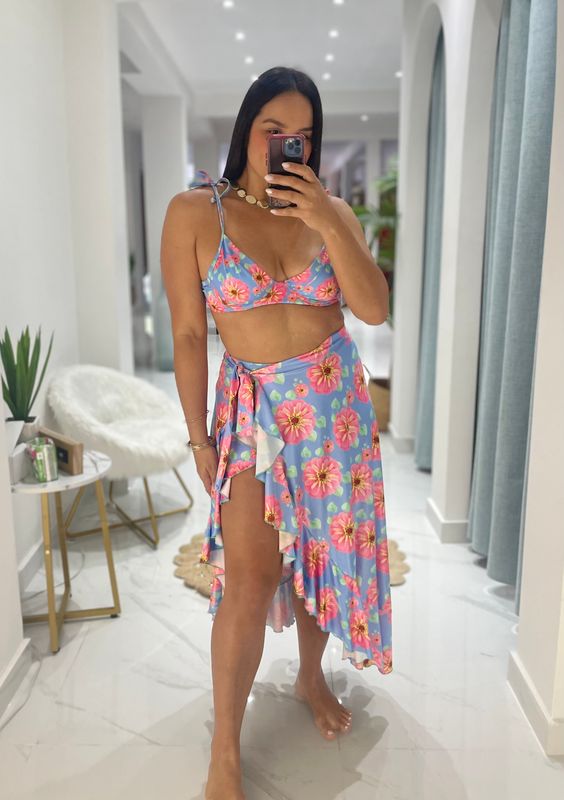 Spring Flowers Cover Up Skirt