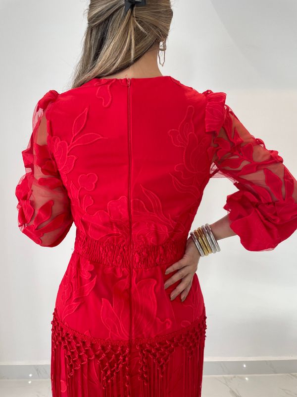 Red Boho Chic Dress