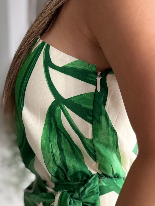 Tropical Green Printed Romper
