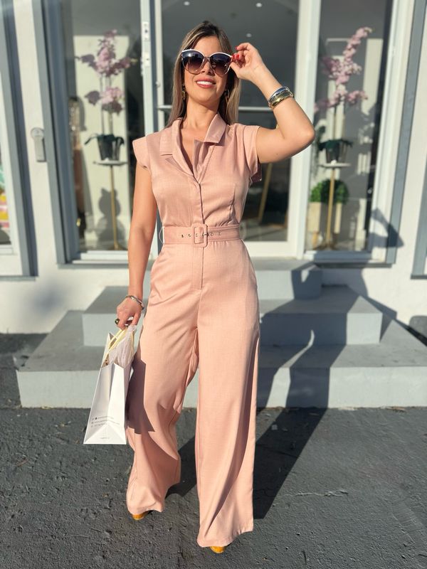 Light Salmon Elegant Jumpsuit