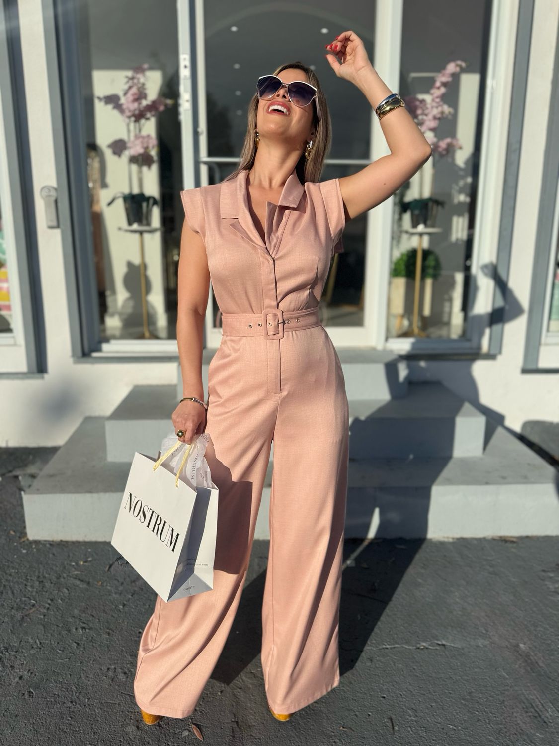 Light Salmon Elegant Jumpsuit