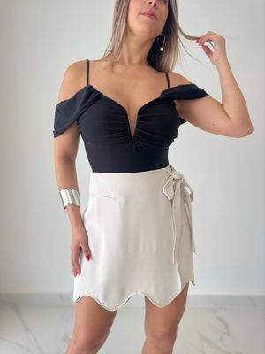 Cream Rhinestones Skirt