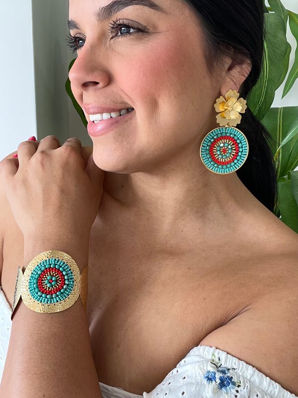 Two Colors Earrings Set