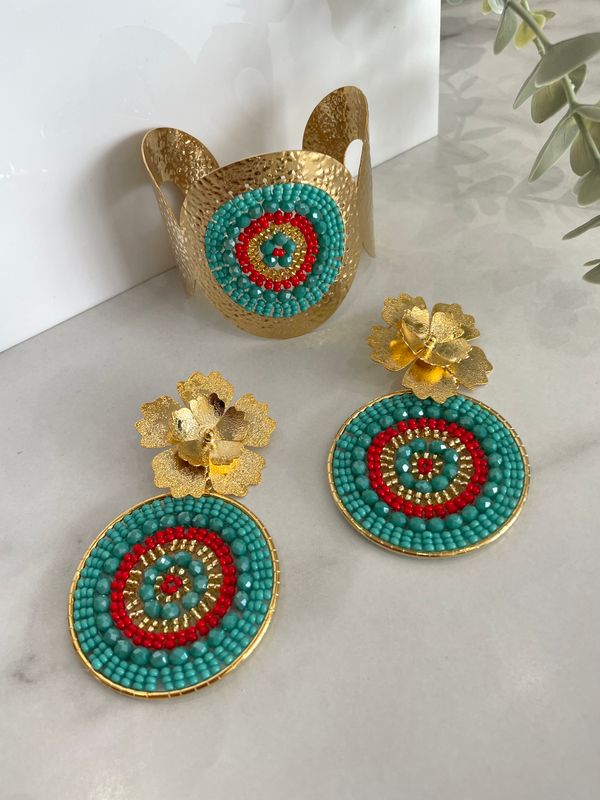 Two Colors Earrings Set