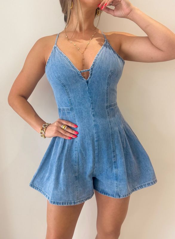 Light Denim Romper