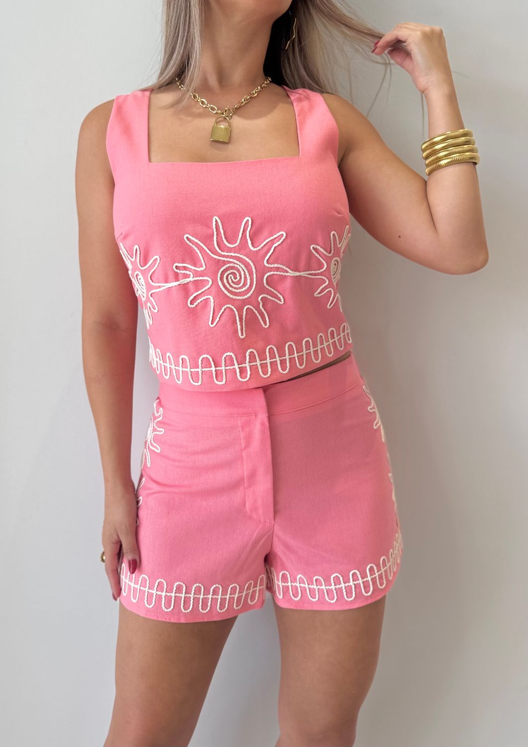 Coral Short Pant Set