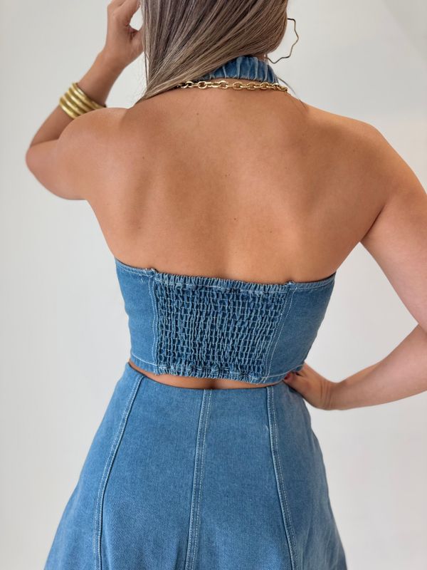 Denim Skirt Set