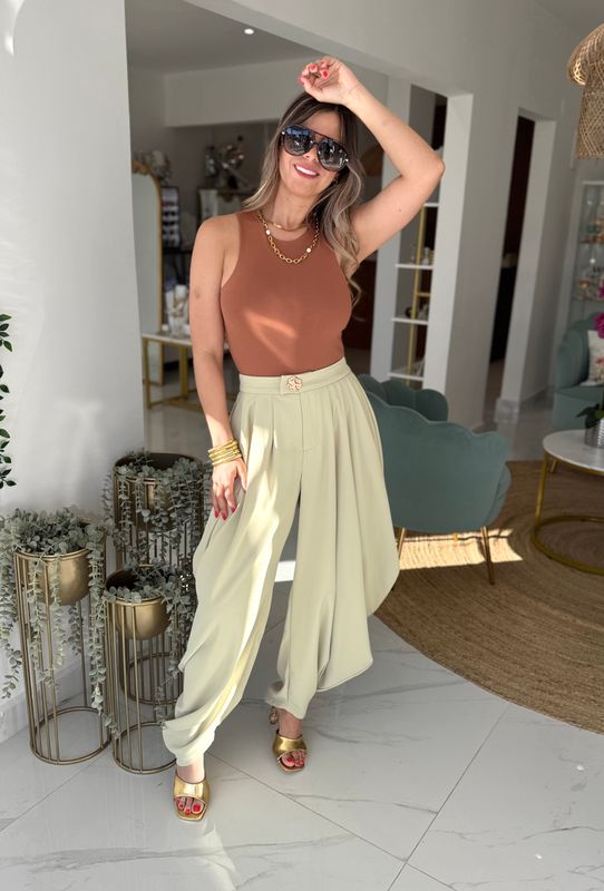 Light Sage Aladdin Pant