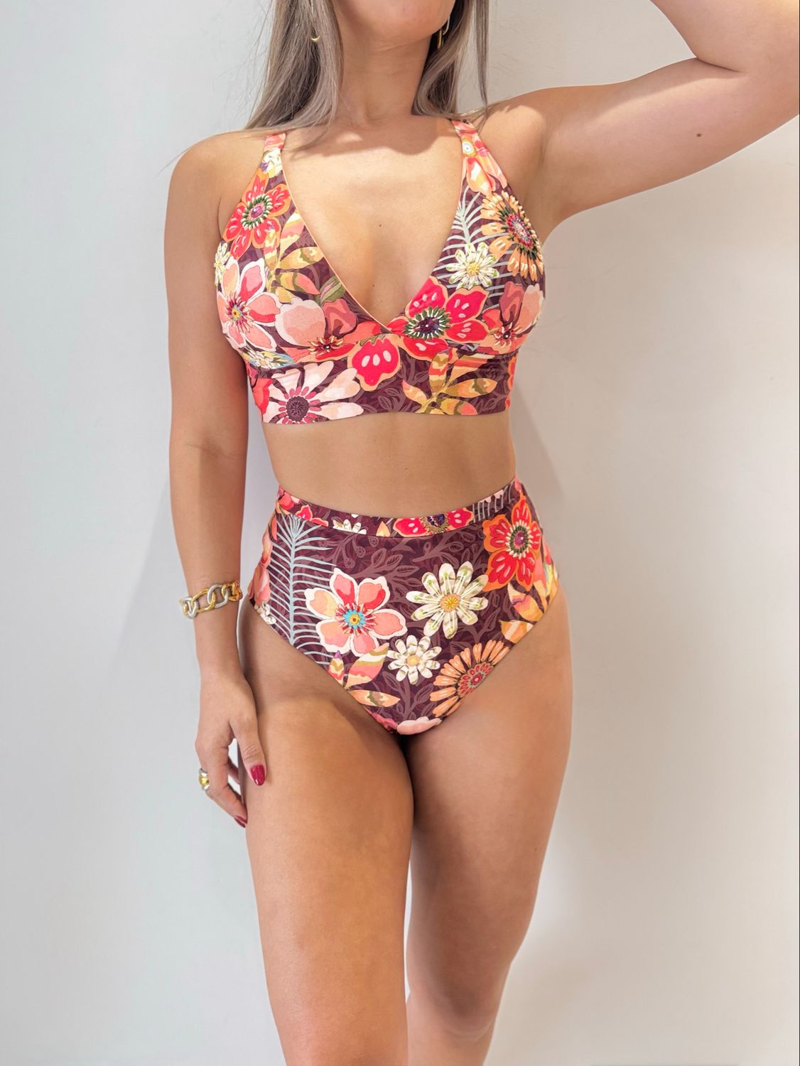 Flower Girly High Waisted Bikini