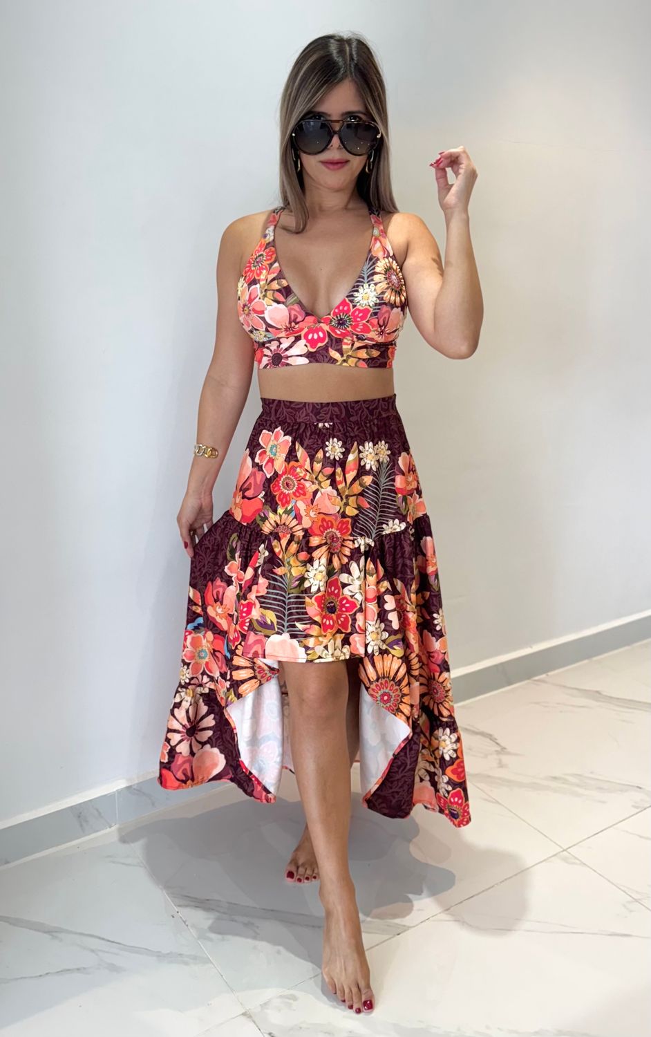 Flower Girly Cover Up Skirt
