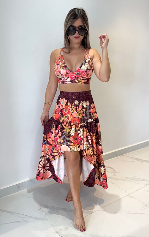 Flower Girly Cover Up Skirt