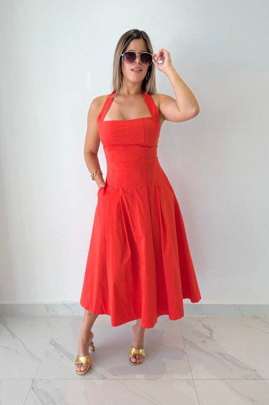Tomato Classy Midi Dress
