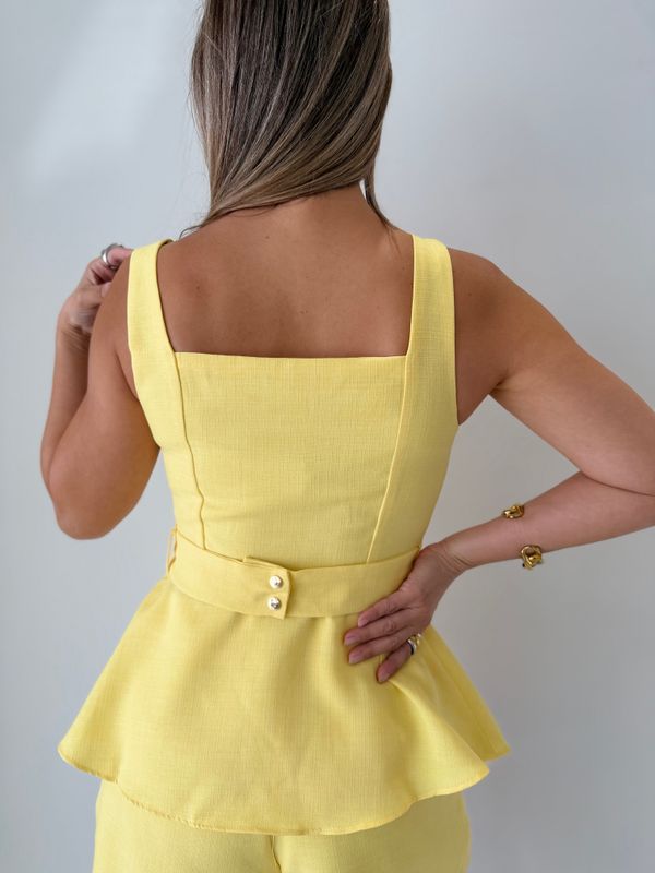 Yellow Short Pant Set