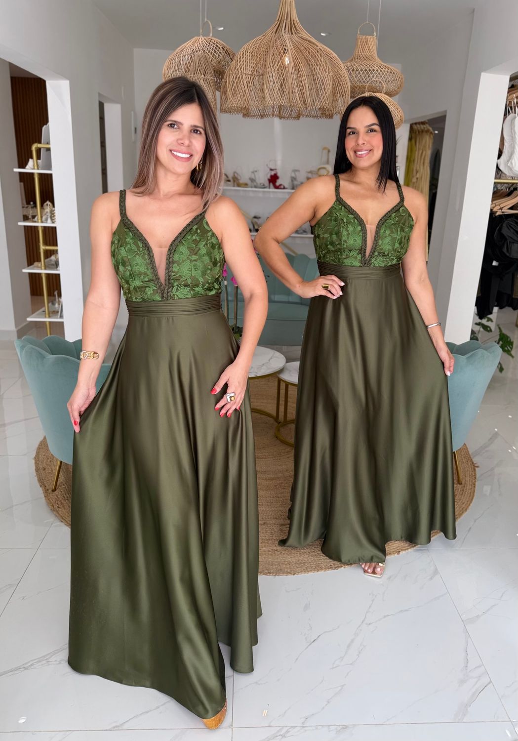 Dark Olive Exclusive Collection Formal Dress