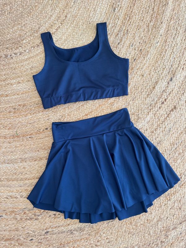 Navy Blue Skort Sport Set