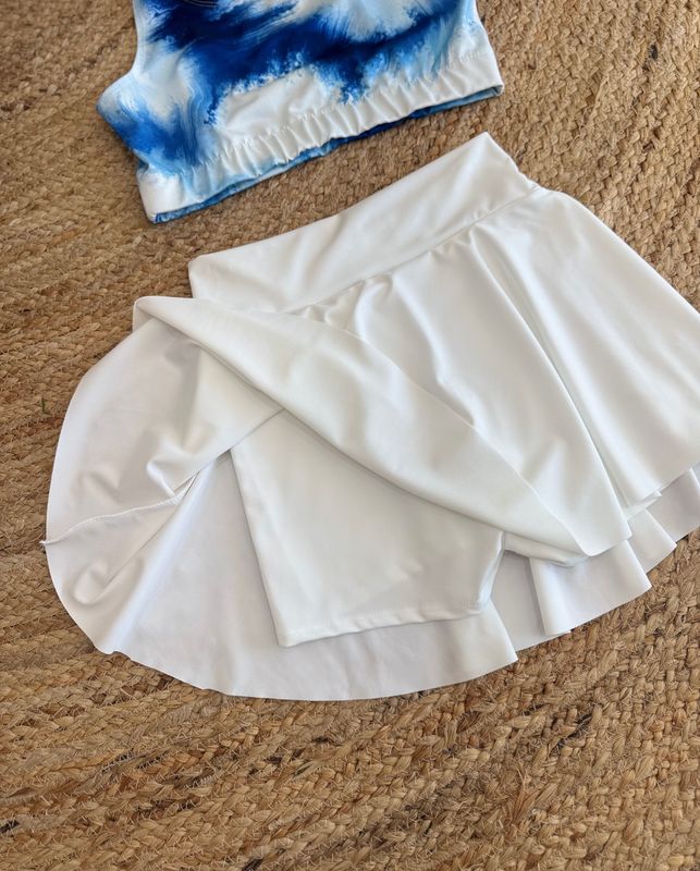 Blue &amp; White Skort Sport Set