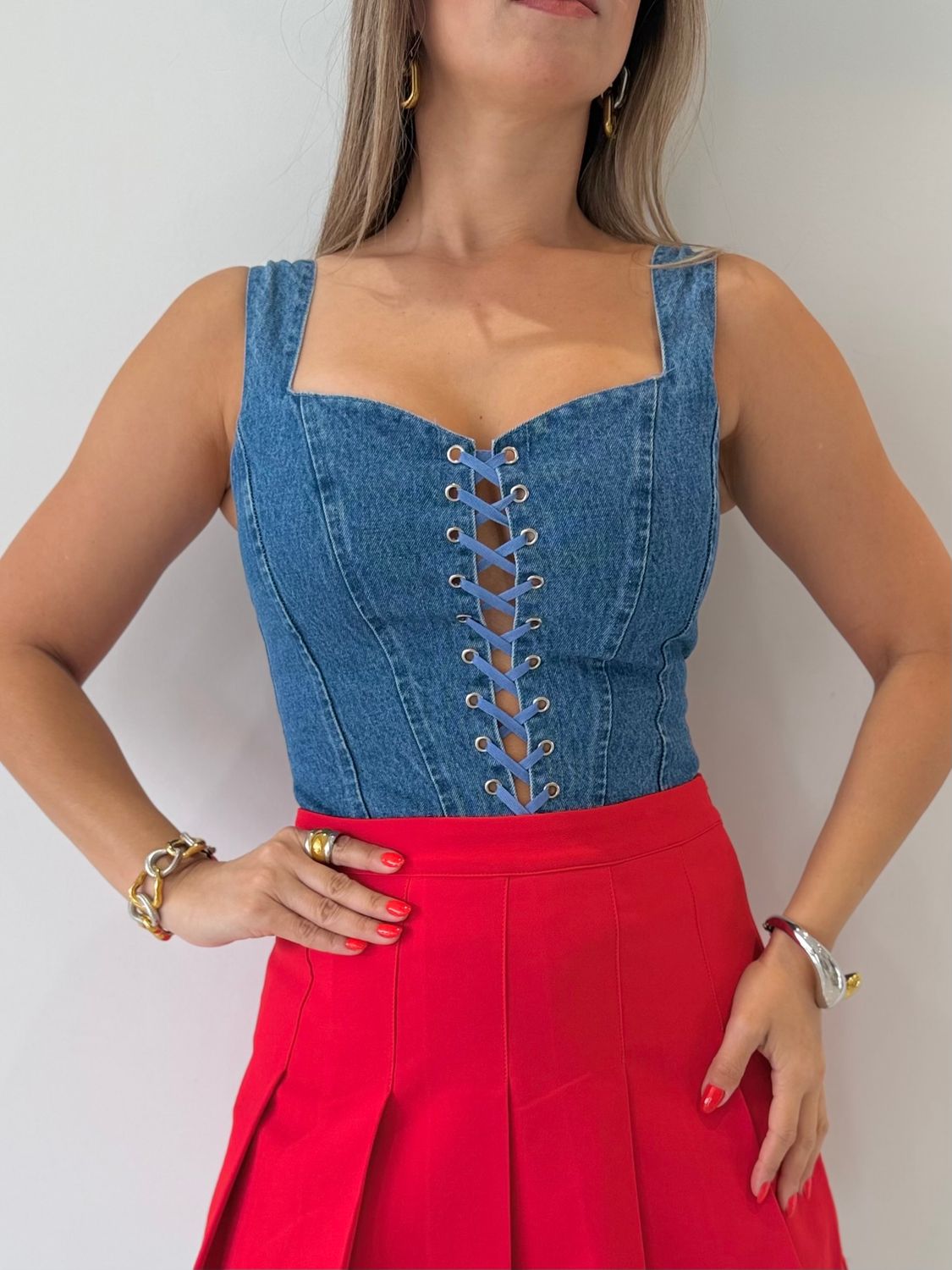 Denim Corset