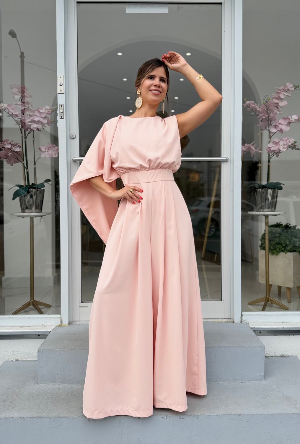 Peach Elegant Jumpsuit