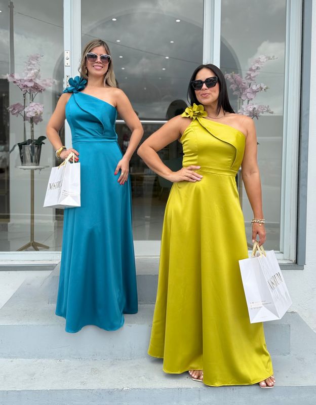 Teal Exclusive One Shoulder Formal Dress