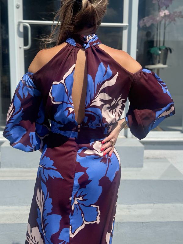 Cocoa &amp; Blue Long Sleeve Exclusive Dress