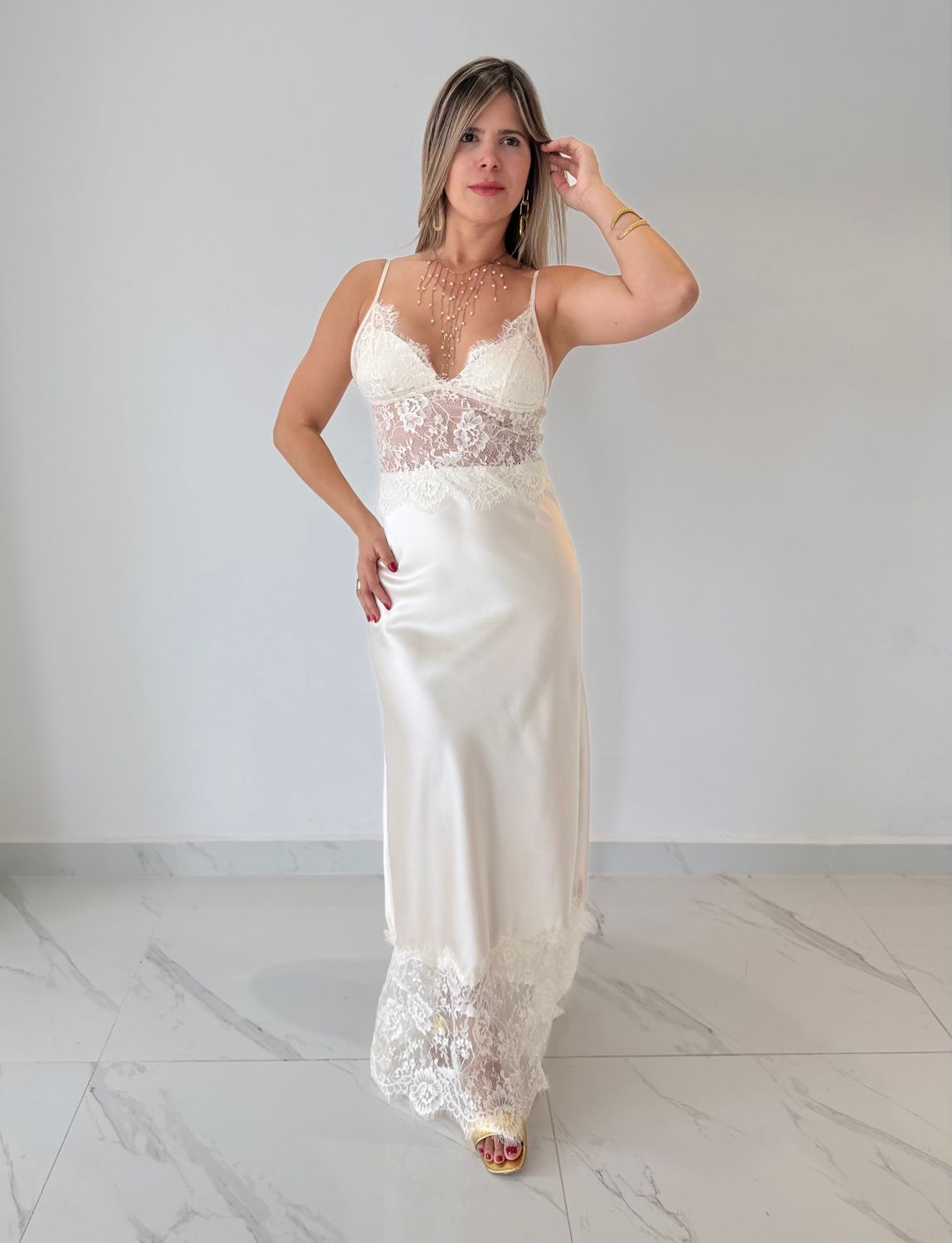 White Lace Elegant Dress