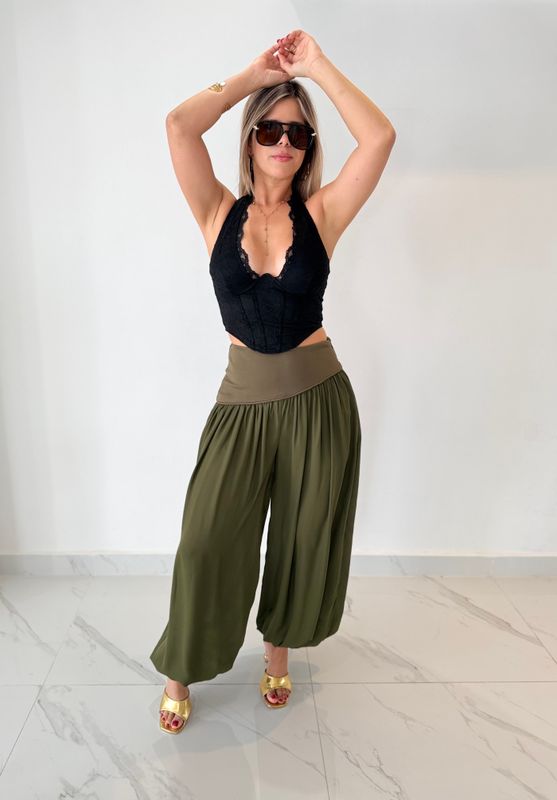 Militar Green Aladdin Pant