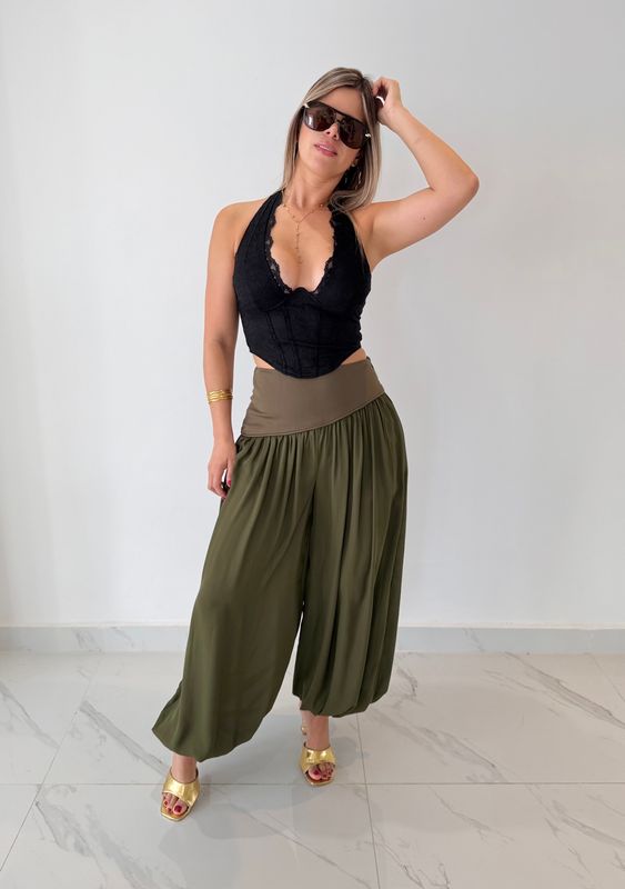 Militar Green Aladdin Pant