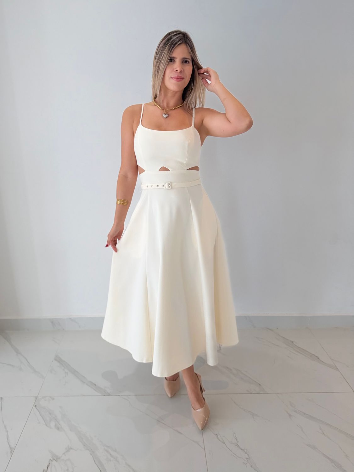 Ivory Midi Dress