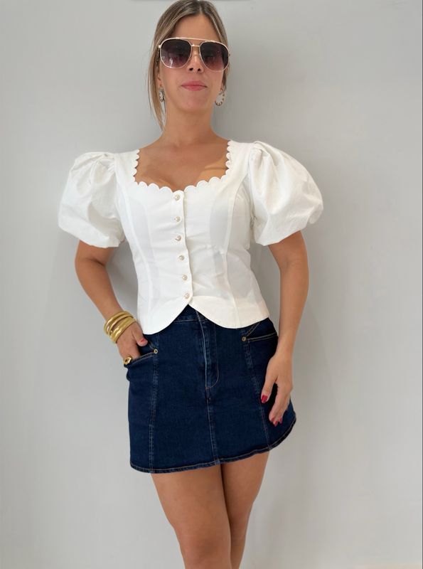 Dark Denim Skort