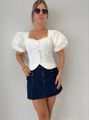 Dark Denim Skort