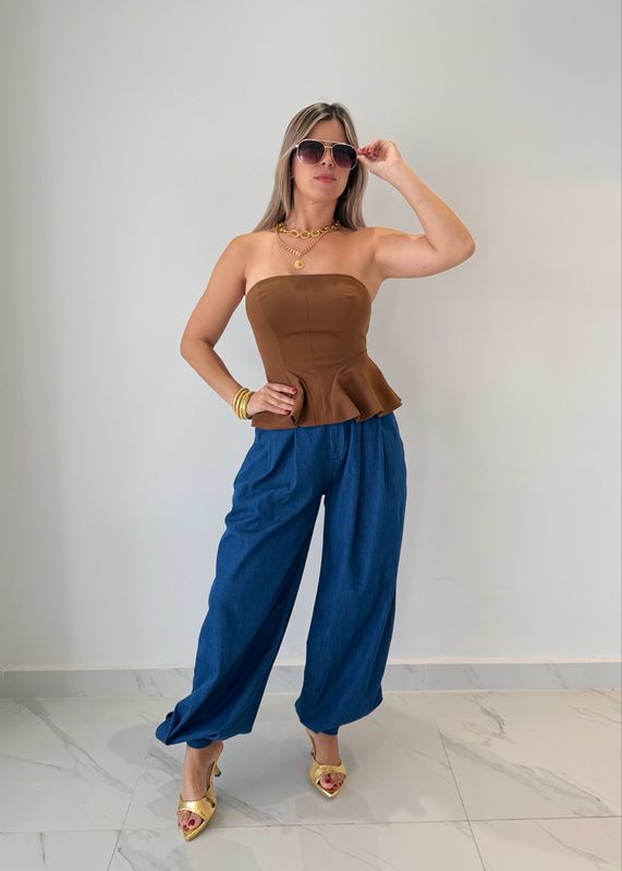 Denim Balloon Pants
