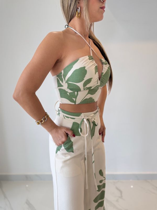 Ivory Printed Pant Set