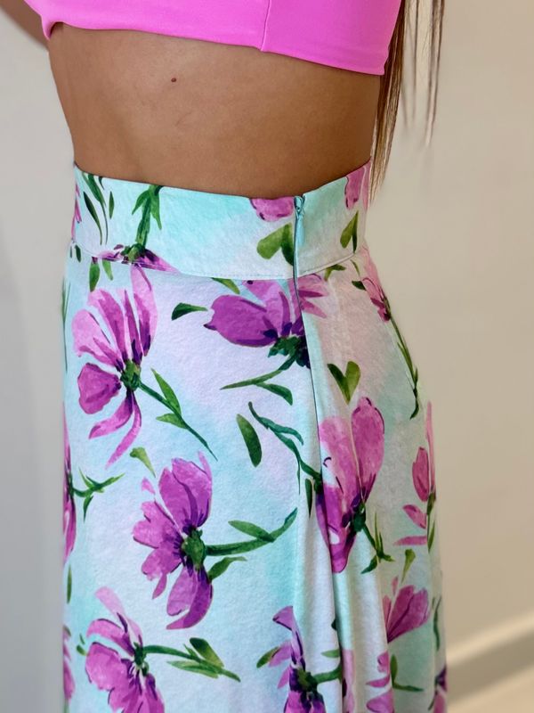 Pink Flowers Exclusive Designer Skirt