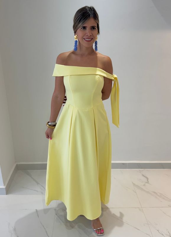 Butter Yellow Midi Dress
