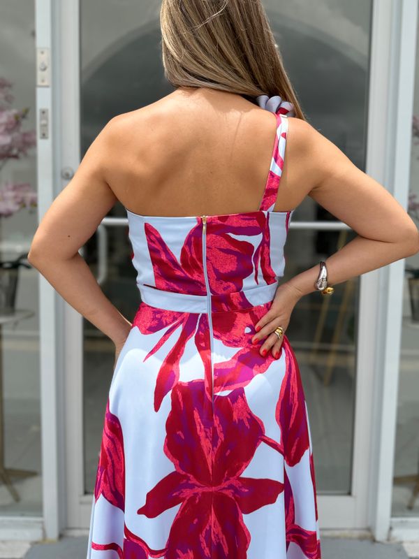 Magenta Flowers Exclusive Collection Dress