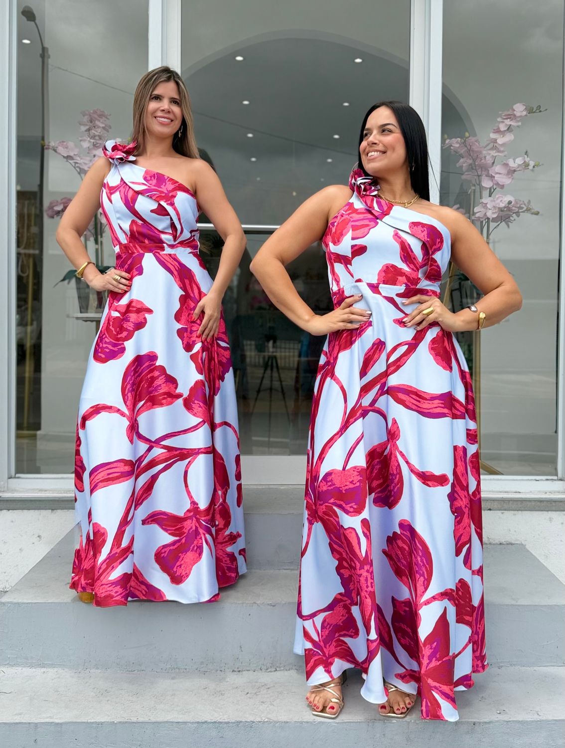 Magenta Flowers Exclusive Collection Dress
