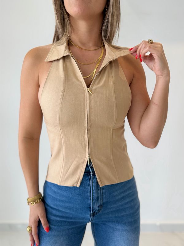 Peanut Zipper Top