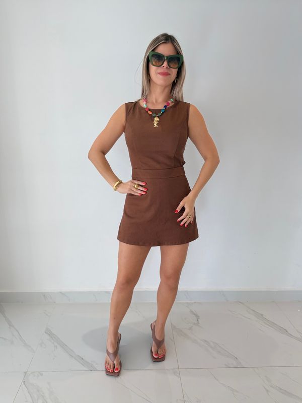 Chocolate Denim Romper