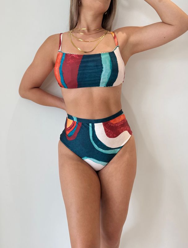 Nebula Printed High Waisted Bikini