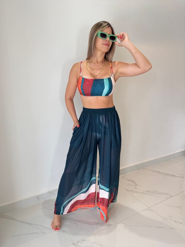 Nebula Printed Mesh Pant